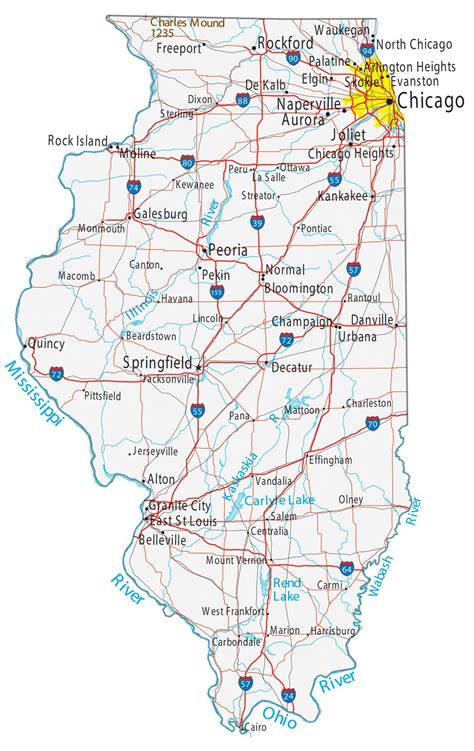 Printable Illinois Map